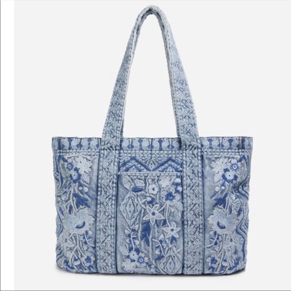 ISO Johnny Was Emerson Denim Zipper Tote